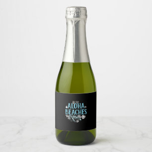 Étiquettes Pour Bouteilles De Vin Mousseux Turtle Lover   Plages Aloha