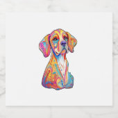 Étiquettes Pour Bouteilles De Vin Mousseux Un chien aquarelle (Étiquettes simples)