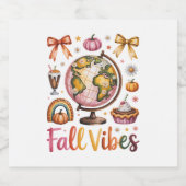 Étiquettes Pour Bouteilles De Vin Mousseux Vibes d'automne (Étiquettes simples)