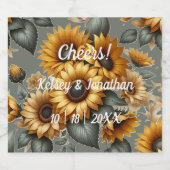 Étiquettes Pour Bouteilles De Vin Mousseux Vigne florale (Étiquettes simples)