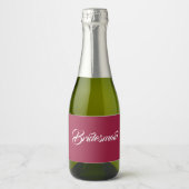 Étiquettes Pour Bouteilles De Vin Mousseux Vin Rouge Stylisé Script Mariage Bridesmaid (Devant)