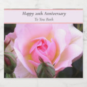 Étiquettes Pour Bouteilles De Vin Mousseux Vingtième anniversaire de Mariage Parfait Rose ang (Étiquettes simples)