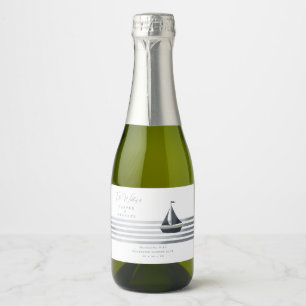 Étiquettes Pour Bouteilles De Vin Mousseux Voilier maritime mariage personnalisé