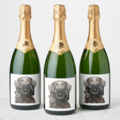Étiquettes Pour Bouteilles De Vin Mousseux Weimaraner  (Bouteilles)