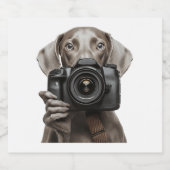 Étiquettes Pour Bouteilles De Vin Mousseux Weimaraner  (Étiquettes simples)