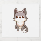 Étiquettes Pour Bouteilles De Vin Mousseux Wolfhound de chien Husky (Étiquettes simples)