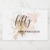 Étiquettes Pour Bouteilles De Vin Mousseux Woman 50 And Fabulous 50th Birthday (Étiquettes simples)