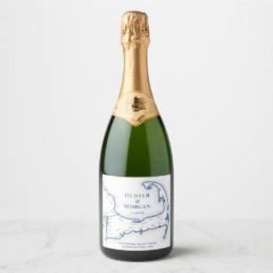 Étiquettes Pour Bouteilles De Vin Mousseux Wychmere Beach Club Harwich Port Mariage