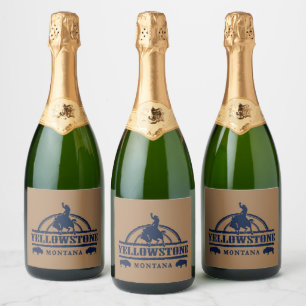Étiquettes Pour Bouteilles De Vin Mousseux Yellowstone Montana