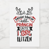 Étiquettes Pour Bouteilles De Vin Noël Blitzé mot art (Étiquettes simples)