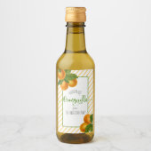 Étiquettes Pour Bouteilles De Vin Orangecello aquarelle oranges nom de script person (Devant)