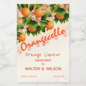 Étiquettes Pour Bouteilles De Vin Orangecello Orange (Étiquettes simples)