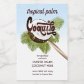 Étiquettes Pour Bouteilles De Vin Palmiers à coco Coquito (Étiquettes simples)