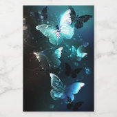 Étiquettes Pour Bouteilles De Vin Papillons de nuit (Étiquettes simples)