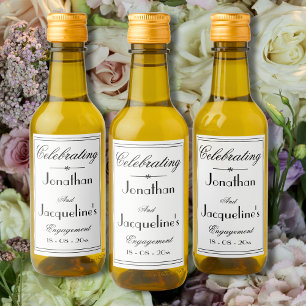 Étiquettes Pour Bouteilles De Vin Partie d'engagement Favoriser les noms élégants Si