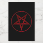 Étiquettes Pour Bouteilles De Vin Pentagram Red Devil (Étiquettes simples)