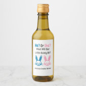 Étiquettes Pour Bouteilles De Vin Petit Bunny Gender Reveal (Devant)