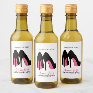 Étiquettes Pour Bouteilles De Vin Pink Stilettos Girls Night Out Bachelorette Party