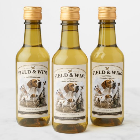 Étiquettes Pour Bouteilles De Vin Pointer Anglais (Bouteilles)