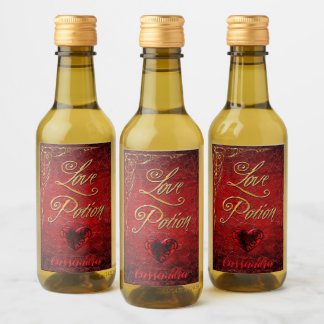 Étiquettes Pour Bouteilles De Vin Potion d'amour de Goth Whimsical