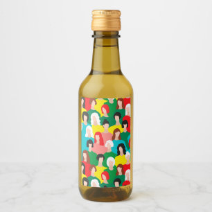 Étiquettes Pour Bouteilles De Vin Puissance des filles
