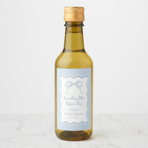 Étiquettes Pour Bouteilles De Vin Quelque chose de bleu avant de faire Fête des mari