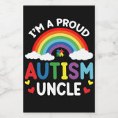Étiquettes Pour Bouteilles De Vin Rainbow I'm A Proud Autism (Étiquettes simples)