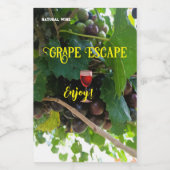 Étiquettes Pour Bouteilles De Vin Raisins de vin naturel Mini (Étiquettes simples)