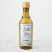 Étiquettes Pour Bouteilles De Vin Réflexions blanches Merci Mini Mariage (Devant)