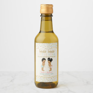Étiquettes Pour Bouteilles De Vin Révélation du sexe de bébé Star Little Twinkle Gar