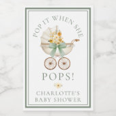 Étiquettes Pour Bouteilles De Vin Sage Carriage Pop It When She Pops Label (Étiquettes simples)