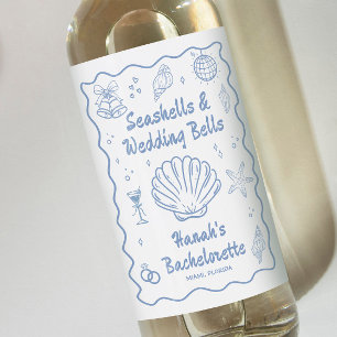 Étiquettes Pour Bouteilles De Vin Seashells Bachelorette