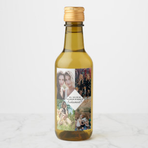 Étiquettes Pour Bouteilles De Vin Serez-Vous Ma Proposition D'Épouse Photo Collage