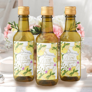 Étiquettes Pour Bouteilles De Vin Serrement de citron