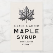 Étiquettes Pour Bouteilles De Vin Sirop d'érable  (Étiquettes simples)