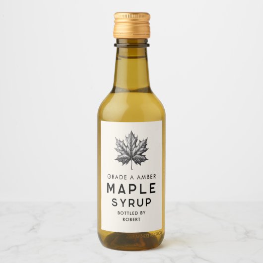 Étiquettes Pour Bouteilles De Vin Sirop d'érable  (Devant)