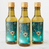 Étiquettes Pour Bouteilles De Vin Skeleton Keys on Green Background (Bouteilles)
