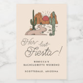 Étiquettes Pour Bouteilles De Vin Son Dernier week-end Fiesta Boho Desert Bacheloret (Étiquettes simples)