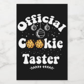 Étiquettes Pour Bouteilles De Vin Témoignage officiel Amateurs de biscuits Noël (Étiquettes simples)