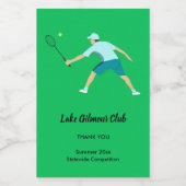 Étiquettes Pour Bouteilles De Vin Tennis (Étiquettes simples)