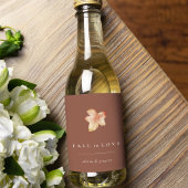 Étiquettes Pour Bouteilles De Vin Terracotta "Tombe dans l'amour" Feuilles d'automne