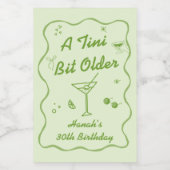 Étiquettes Pour Bouteilles De Vin Tini Bit Ancien Martini (Étiquettes simples)