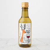 Étiquettes Pour Bouteilles De Vin Tipsy and Bright Reindeer  (Devant)