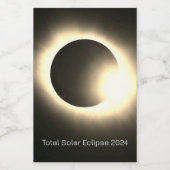 Étiquettes Pour Bouteilles De Vin Total éclipse solaire 2024 (Étiquettes simples)