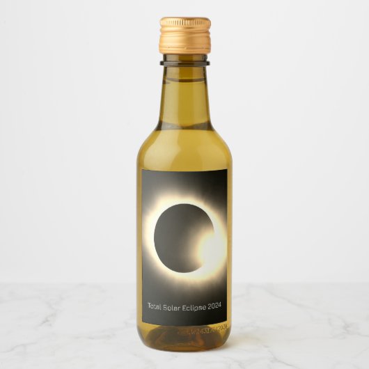 Étiquettes Pour Bouteilles De Vin Total éclipse solaire 2024 (Devant)