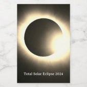 Étiquettes Pour Bouteilles De Vin Total éclipse solaire 2024 (Étiquettes simples)