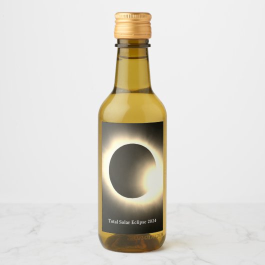 Étiquettes Pour Bouteilles De Vin Total éclipse solaire 2024 (Devant)
