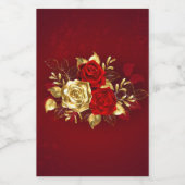 Étiquettes Pour Bouteilles De Vin Trois Roses de bijoux (Étiquettes simples)