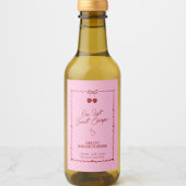 Étiquettes Pour Bouteilles De Vin Week-end de célibataire Rose et Rouge Cherry Mini