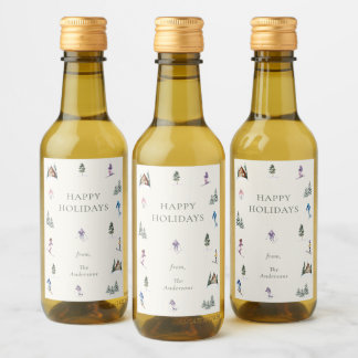 ÉTIQUETTES POUR BOUTEILLES DE VIN WINTER SLOPES 